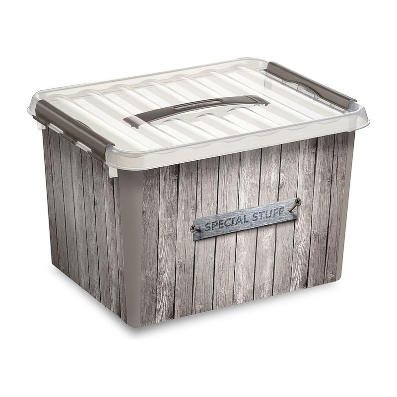 Sunware Q-line opbergbox - 22 liter - houtlook