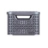 Curver opbergmand met deksel klein - grijs - 19.8x29x14.2 cm