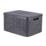 Curver opbergmand met deksel groot - grijs - 33x44.5x24.8 cm