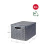 Curver opbergmand met deksel groot - grijs - 33x44.5x24.8 cm