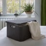 Curver opbergmand met deksel groot - grijs - 33x44.5x24.8 cm