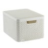 Curver opbergmand met deksel groot - wit - 33x44.5x24.8 cm