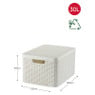 Curver opbergmand met deksel groot - wit - 33x44.5x24.8 cm