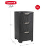 Curver ladeblok met 3 lades - grijs - 60x27.8x32.8 cm