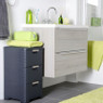 Curver ladeblok met 3 lades - grijs - 60x27.8x32.8 cm