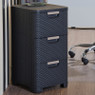 Curver ladeblok met 3 lades - grijs - 60x27.8x32.8 cm