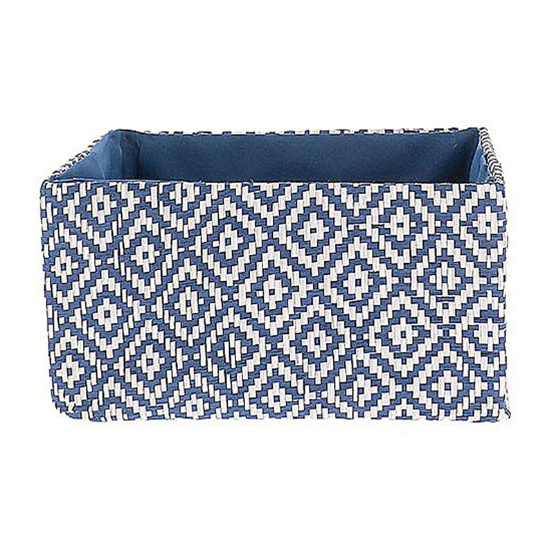 Compactor mand Enzo - blauw/wit - 23,5x16x12 cm