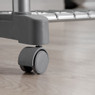Compactor dubbel kledingrek met wieltjes - grijs