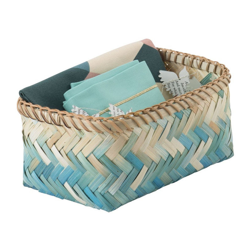 Compactor mand Noumea - 23x15x10 cm - aqua 