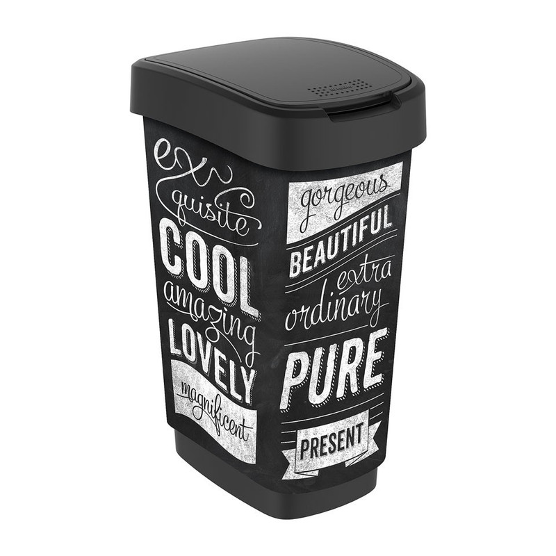 Rotho afvalemmer twist - 50 liter - hipster