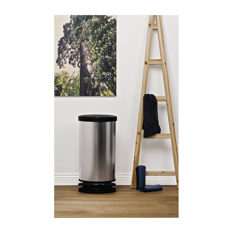 Rothoedaalemmer Paso  rond - 30 liter - zilver metallic