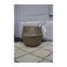 Buikmand zigzag geweven - 25x32 cm - beige/zwart