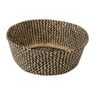 Buikmand zigzag geweven - 35x35 cm - beige/zwart