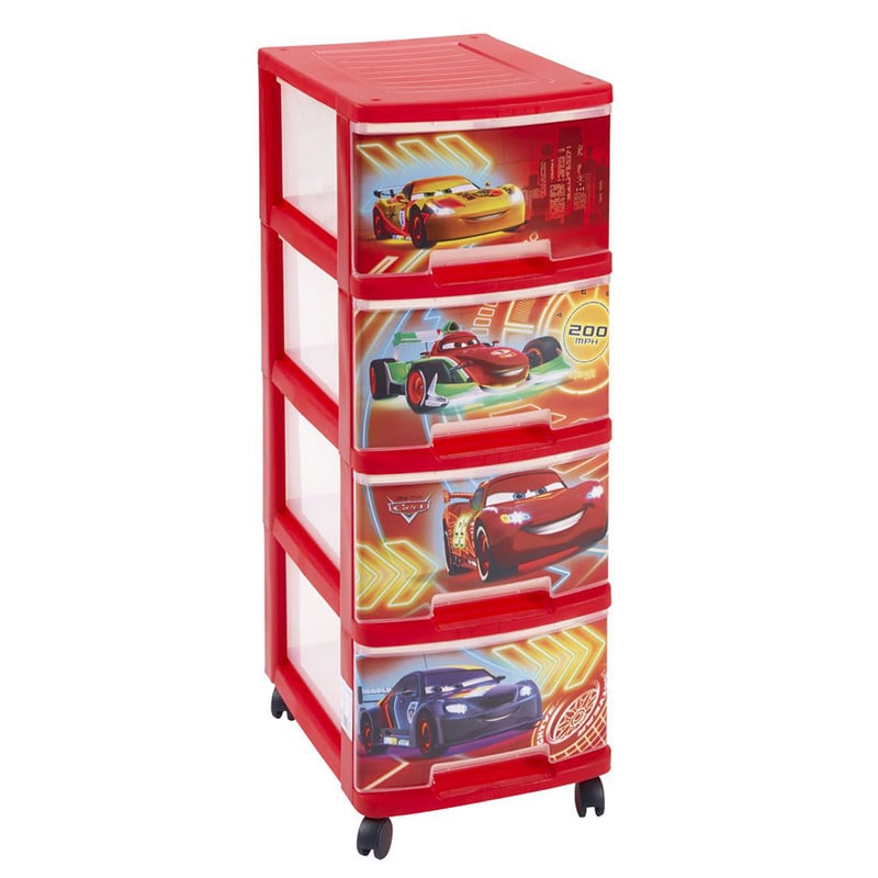 Curver Disney Cars ladekast - 4 laden - 10  liter