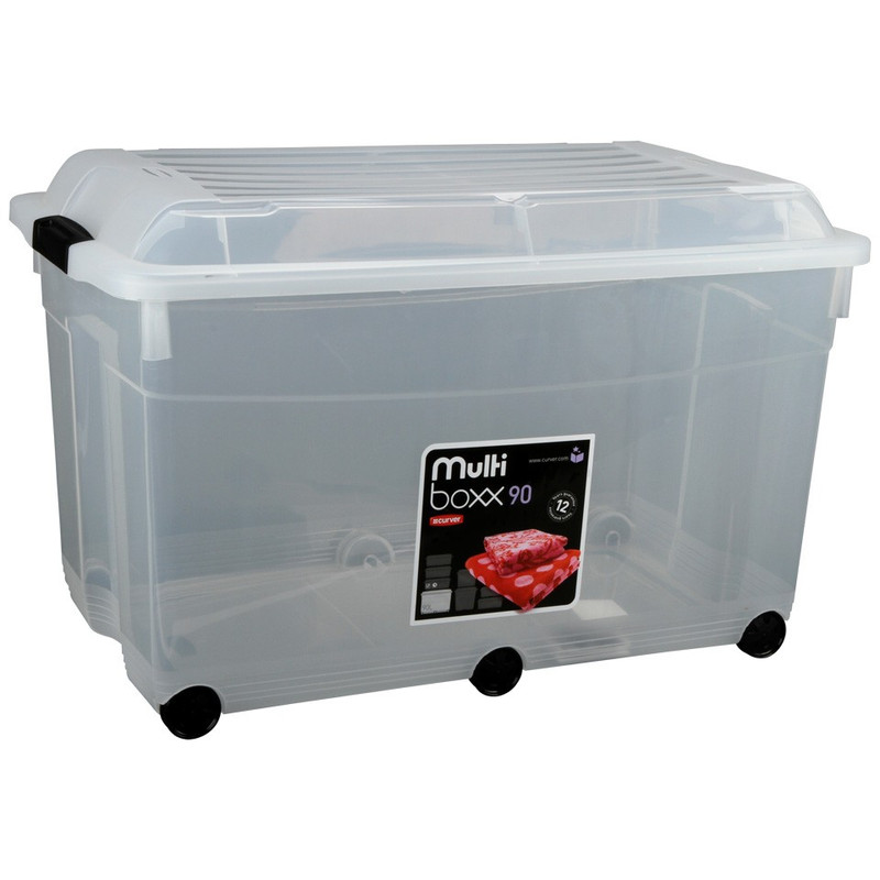 Curver jumbo multiboxx - 90 liter - transparant