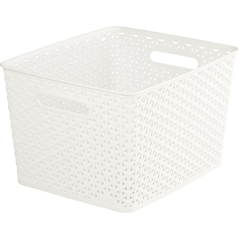 Curver my style opbergbergmand rechthoek - vintage wit