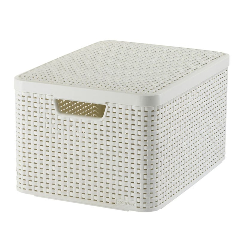 Curver style opbergmand M - 40x30x19 cm - vintage wit