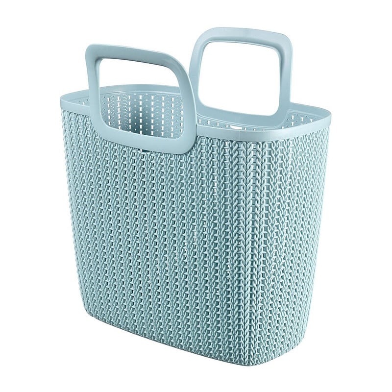 Curver knit shopping basket Lily - misty blue