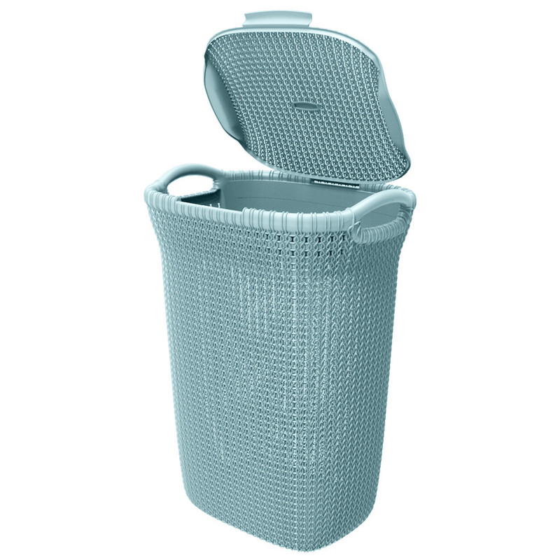 Curver knit wasmand - 57 liter - misty blue