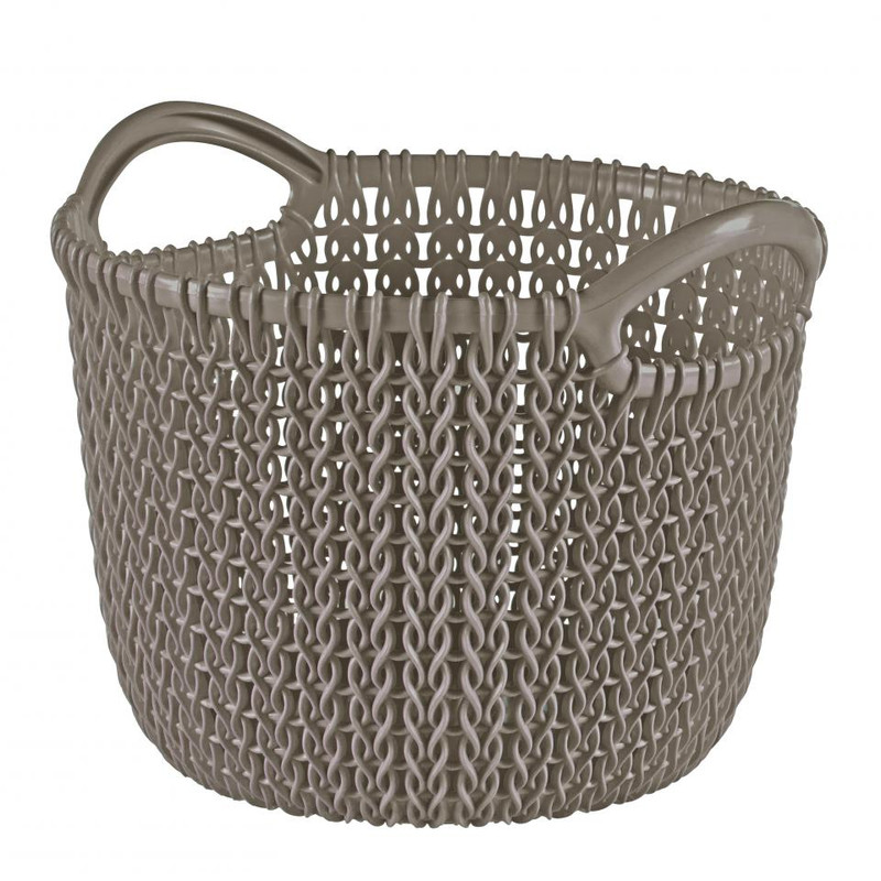 Curver knit mandje rond XS - 3 liter - harvest brown