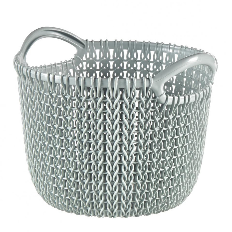Curver knit mandje rond XS - 3 liter - misty blue