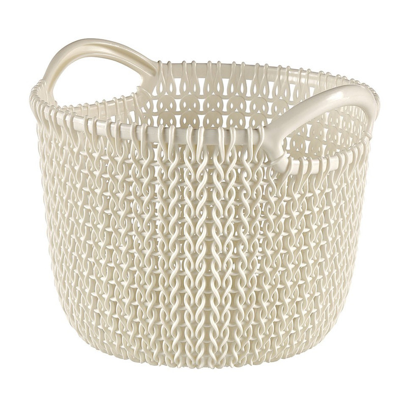 Curver knit mandje rond XS - 3 liter - oasis white