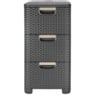 Curver style ladekast - 3x14 liter - antraciet