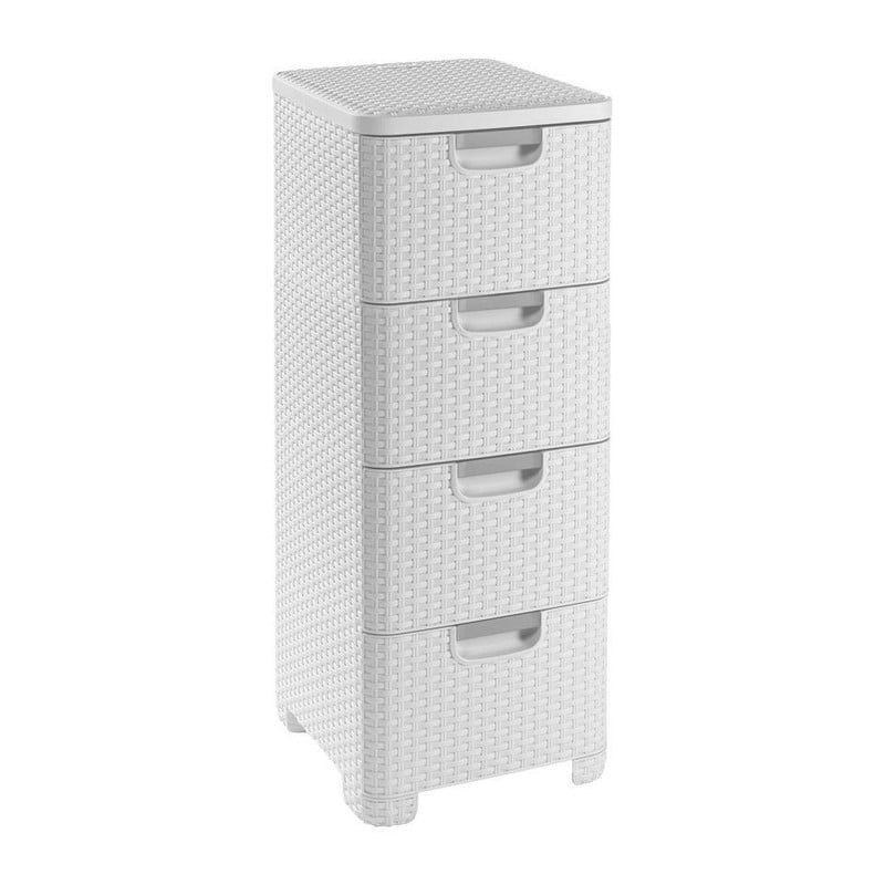 Curver style ladesysteem - 4x14 liter - vintage wit