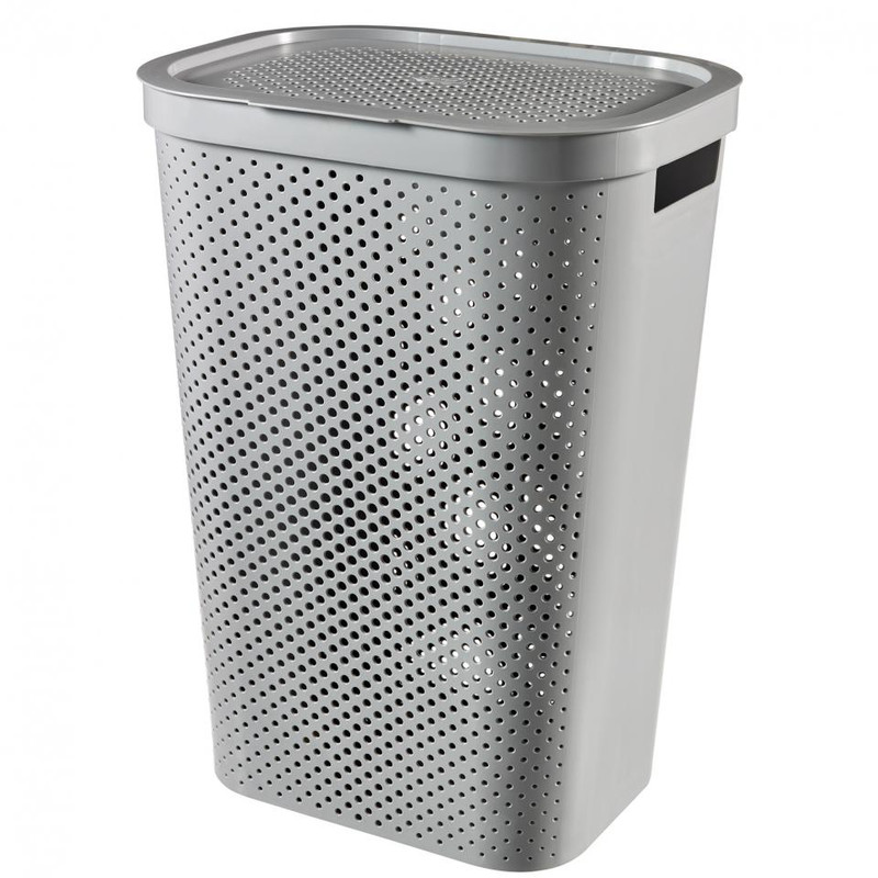 Curver Infinity Dots wasbox - 59 liter - zilver