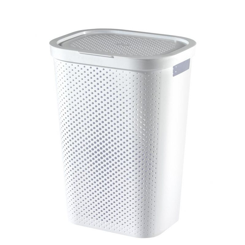 Curver Infinity Dots wasbox - 59 liter - wit