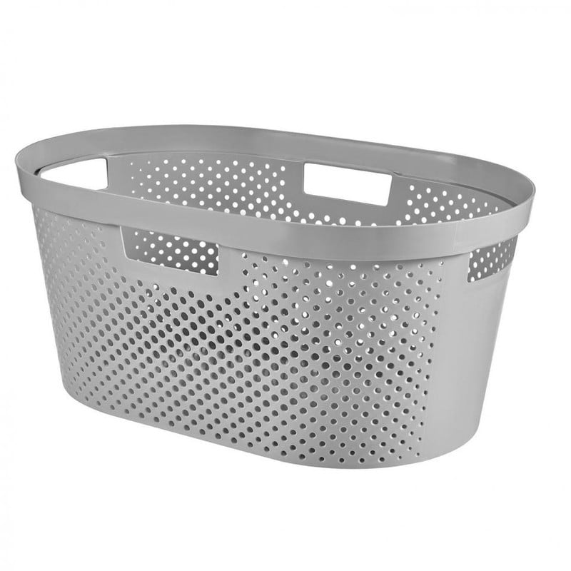 Curver Infinity Dots wasmand - 39 liter - zilver