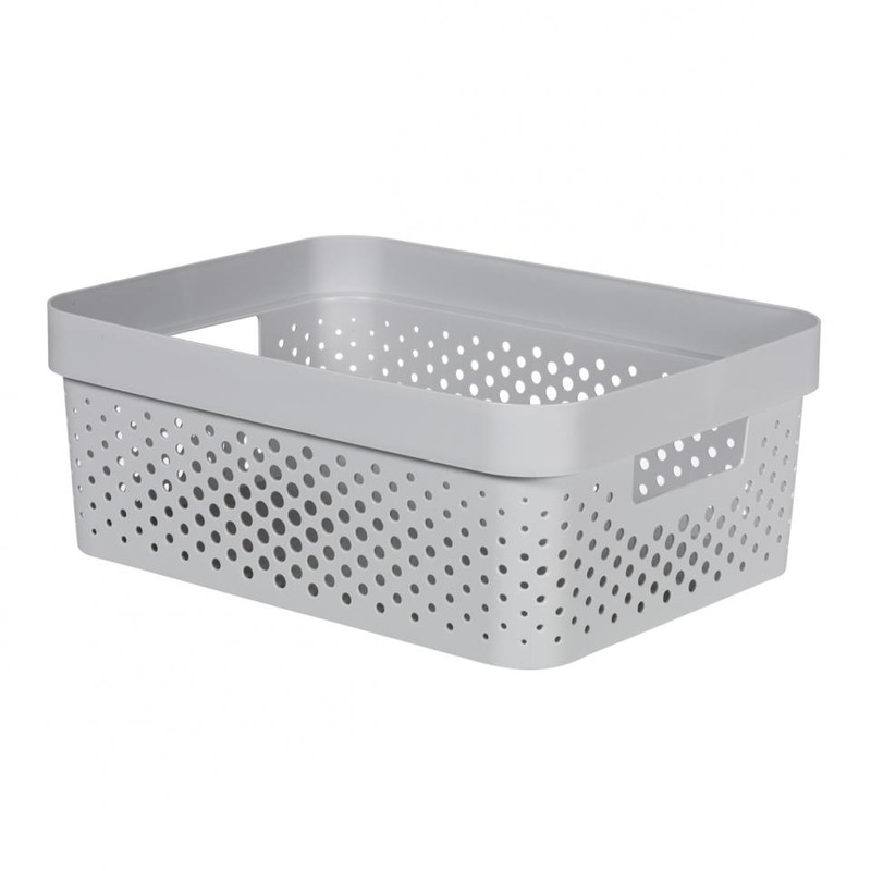 Curver Infinity Dots box - 11 liter - grijs