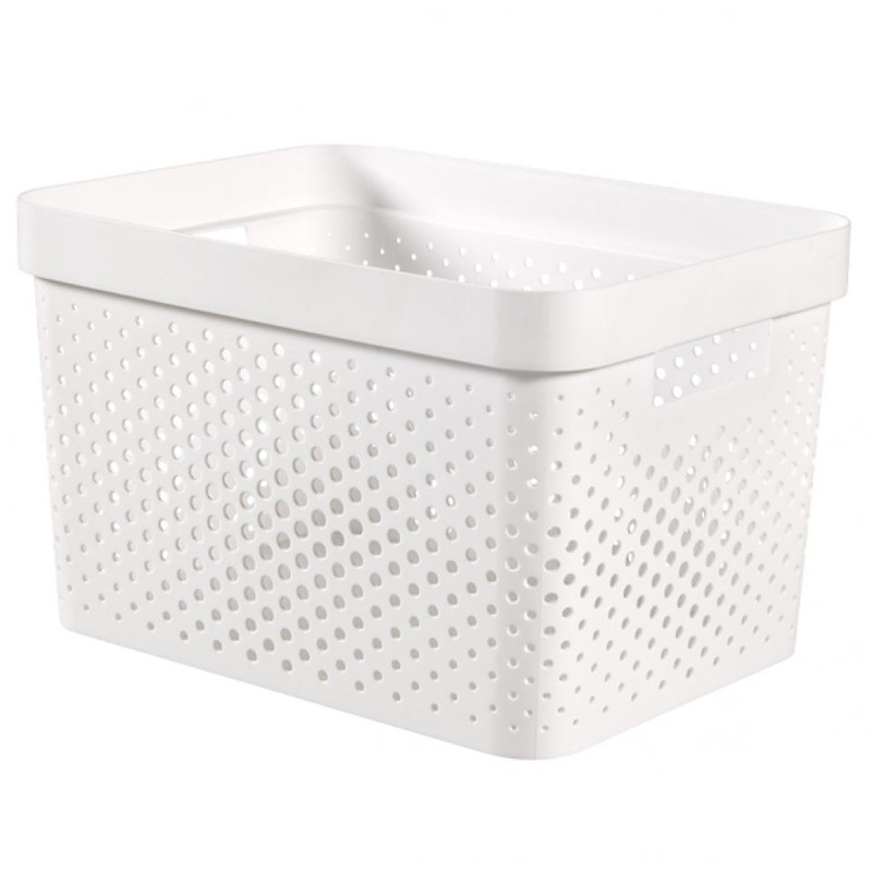 Curver Infinity Dots box - 17 liter - wit