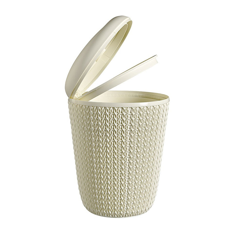 Curver knit afvalbak - 6 liter - oasis white