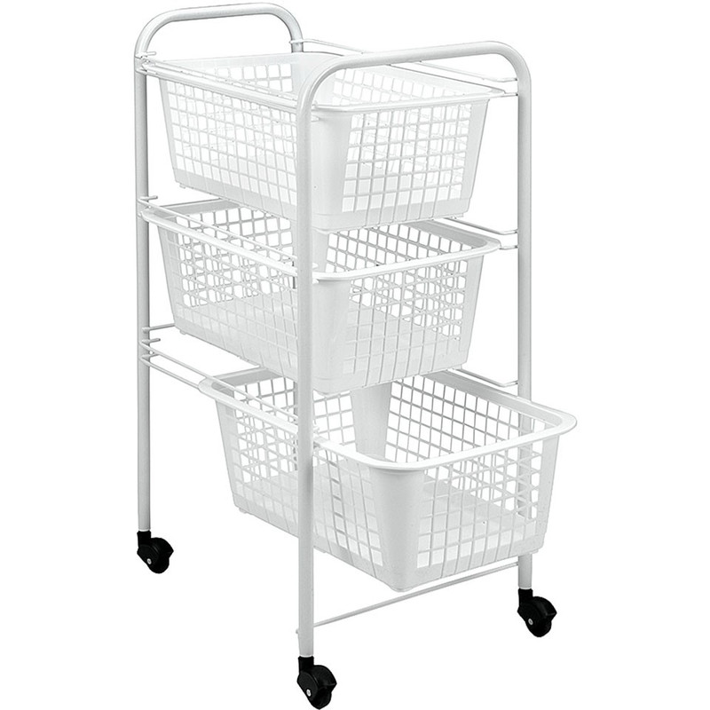 Metaltex keukentrolley San Diego - 3 manden - 30x38x68 cm