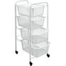 Metaltex keukentrolley Miami - 4 mandjes - 30x38x83 cm