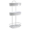 Metaltex orbit doucherek - 3 etages - wit/zilver