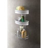 Metaltex orbit doucherek - 3 etages - wit/zilver