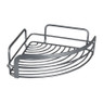 Metaltex viva hoekrek - 1 etage - zilverkleurig