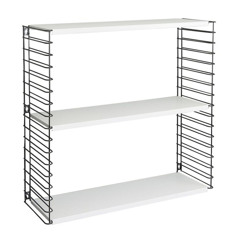 Tomado boekenrek retro - 3 etages - zwart/wit