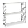 Tomado boekenrek retro - 3 etages - zwart/wit