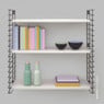 Tomado boekenrek retro - 3 etages - zwart/wit
