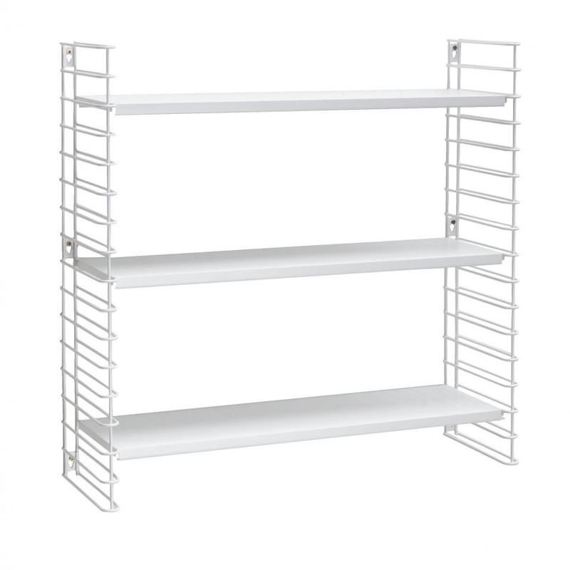 Tomado boekenrek retro - 3 etages - wit