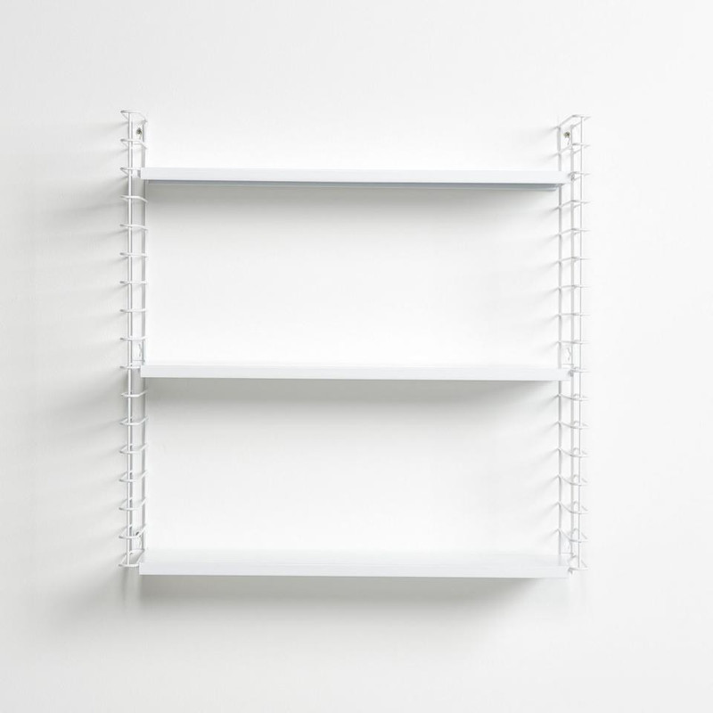 Tomado boekenrek retro - 3 etages - wit