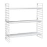 Tomado boekenrek retro - 3 etages - wit