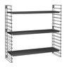 Tomado boekenrek retro - 3 etages - zwart