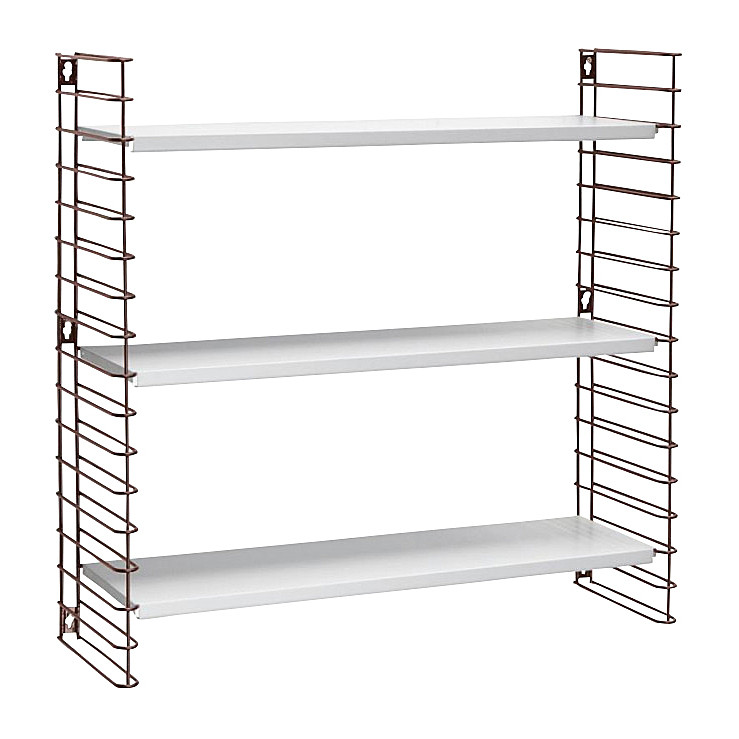 Tomado boekenrek retro - 3 etages - bronskleurig/wit