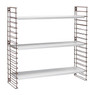 Tomado boekenrek retro - 3 etages - bronskleurig/wit