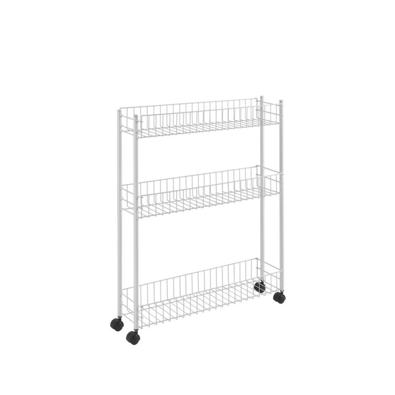 Metaltex - Fino 3 extra slim etagere op wieltjes - 3 manden