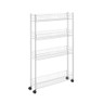 Metaltex - Fino 4 extra slim etagere op wieltjes - 4 manden